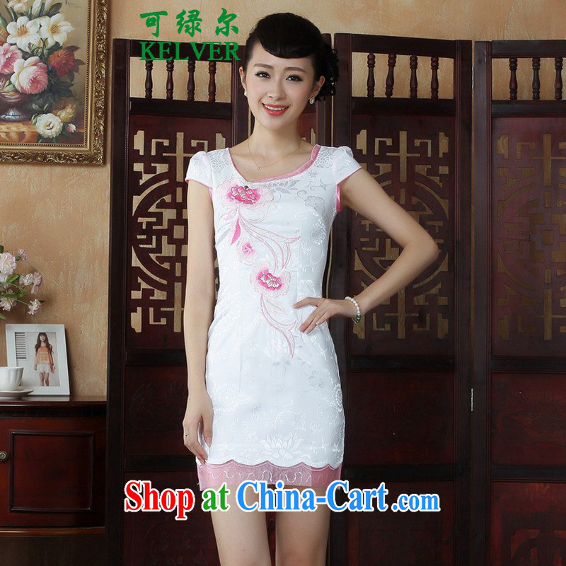 To Green, Lady Jane, Jacob embroidery improved exclusive fashion beauty cheongsam dress such as figure 2 XL, green, and, shopping on the Internet
