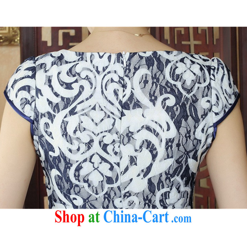 To Green, stylish new female Chinese qipao rounded ends fancy Sau San short cheongsam dress as shown S, green, and, on-line shopping