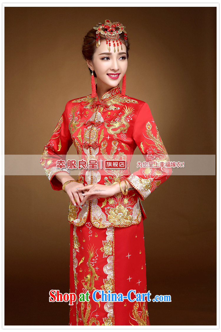 A good service is 2015 winter red new Chinese brides marry Yi wedding dress toast serving Phoenix and skirt and red 3 XL pictures, price, brand platters! Elections are good character, the national distribution, so why buy now enjoy more preferential! Health