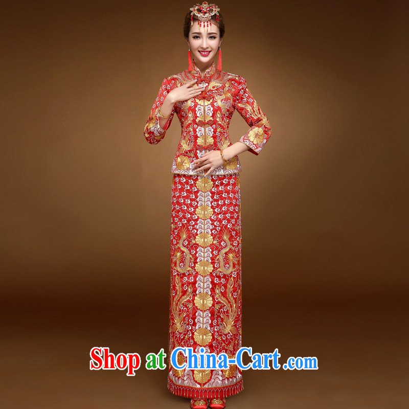 A service is a good winter 2015 new chinese red bridal wedding dress marry Yi Su-wo service Phoenix - Use skirts and red 2 XL - 15 code of good service, and, on-line shopping