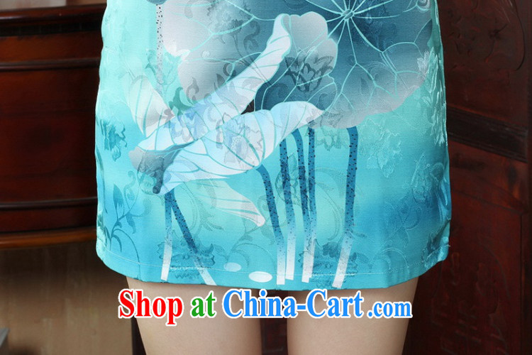 To be green, new, antique Chinese qipao the flap to spend cultivating short, short-sleeved dresses skirts as figure 2 XL pictures, price, brand platters! Elections are good character, the national distribution, so why buy now enjoy more preferential! Health
