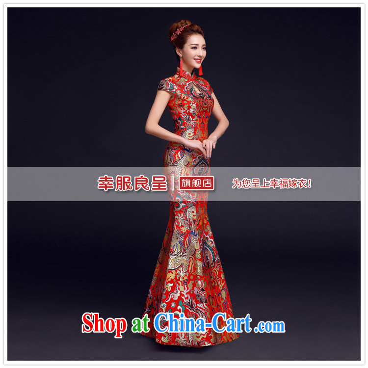 A good service is 2015 red winter new bride with Chinese woman wedding dress toast clothing qipao crowsfoot red 2 XL pictures, price, brand platters! Elections are good character, the national distribution, so why buy now enjoy more preferential! Health