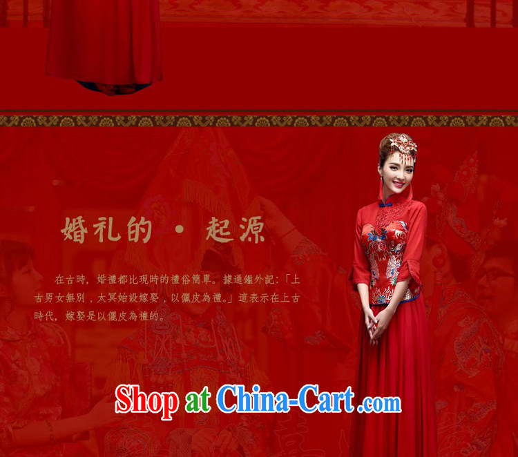 A good service is 2015 new spring and summer red bridal wedding dress Chinese married Yi bows clothing cheongsam red M pictures, price, brand platters! Elections are good character, the national distribution, so why buy now enjoy more preferential! Health