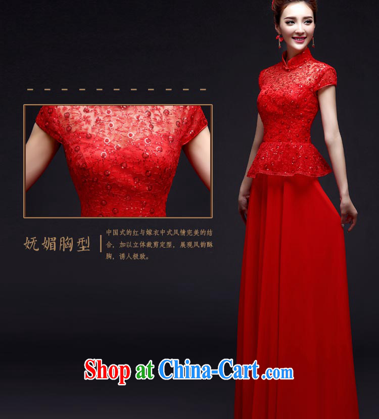 A good service is 2015 winter New red Chinese woman Bride With wedding dress toast clothing dresses summer red 2 XL pictures, price, brand platters! Elections are good character, the national distribution, so why buy now enjoy more preferential! Health