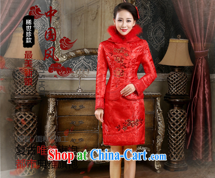 Friends, winter bridal wedding dress cheongsam dress retro waffle robes package bridal winter toast wedding dresses red quality assurance pictures, price, brand platters! Elections are good character, the national distribution, so why buy now enjoy more preferential! Health