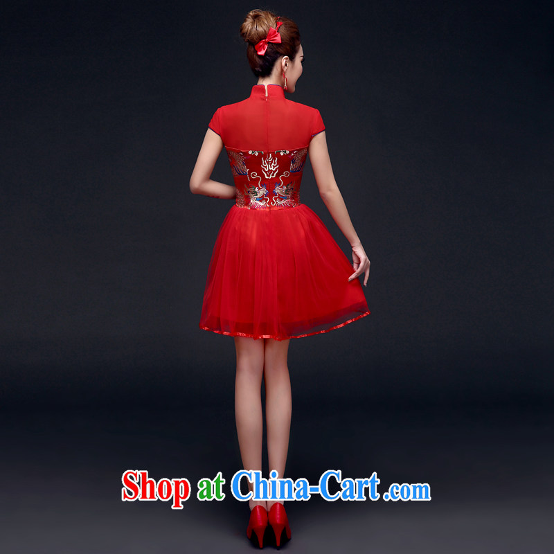 A good service is 2015 winter new bride's red wedding dress toast serving short dresses summer red M, good service, and, shopping on the Internet