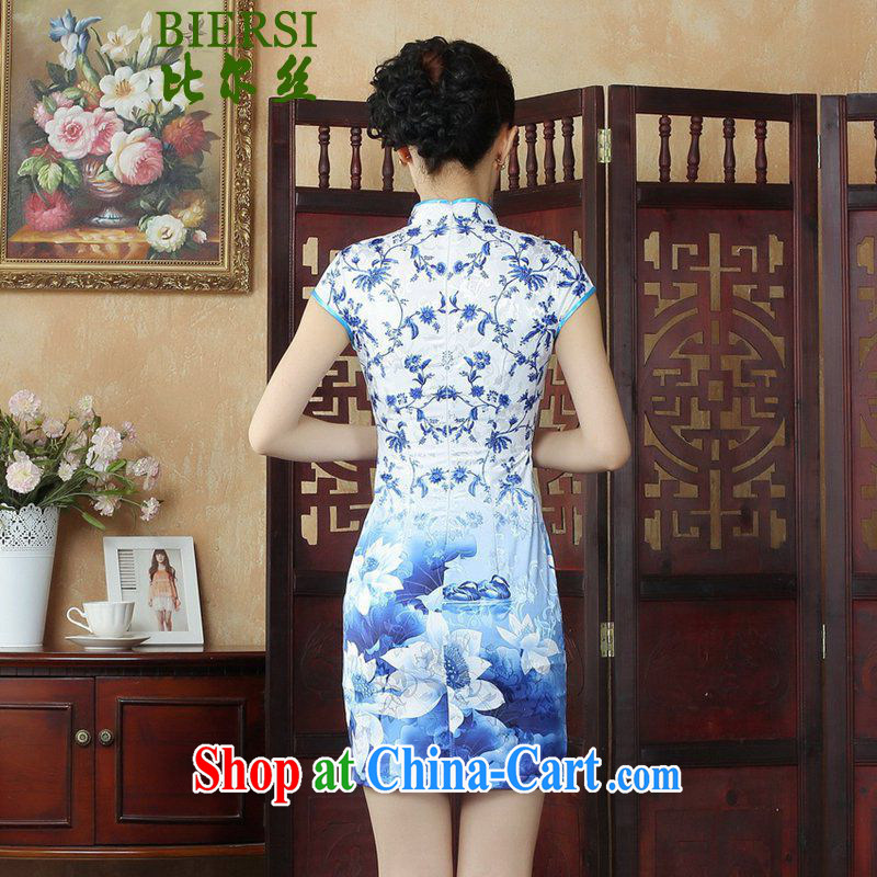 Carl Bildt, new female antique Chinese qipao, for a tight floral beauty short, short-sleeved dresses skirts such as figure 2 XL, bill, and, on-line shopping