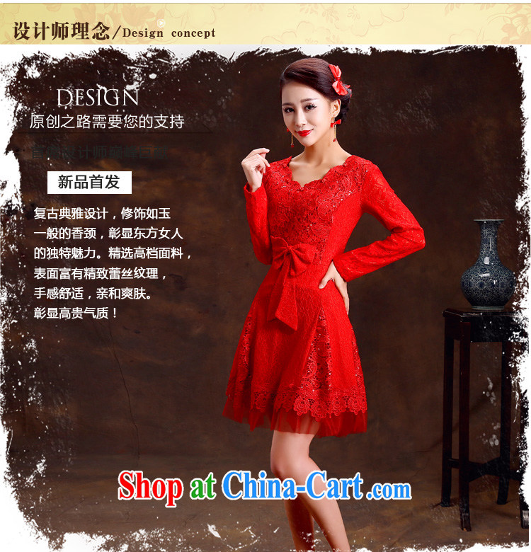 Friends, bride toast wedding cheongsam dress retro improved cheongsam dress Red Spring wedding cheongsam dress red XL code waist 2.2 feet pictures, price, brand platters! Elections are good character, the national distribution, so why buy now enjoy more preferential! Health