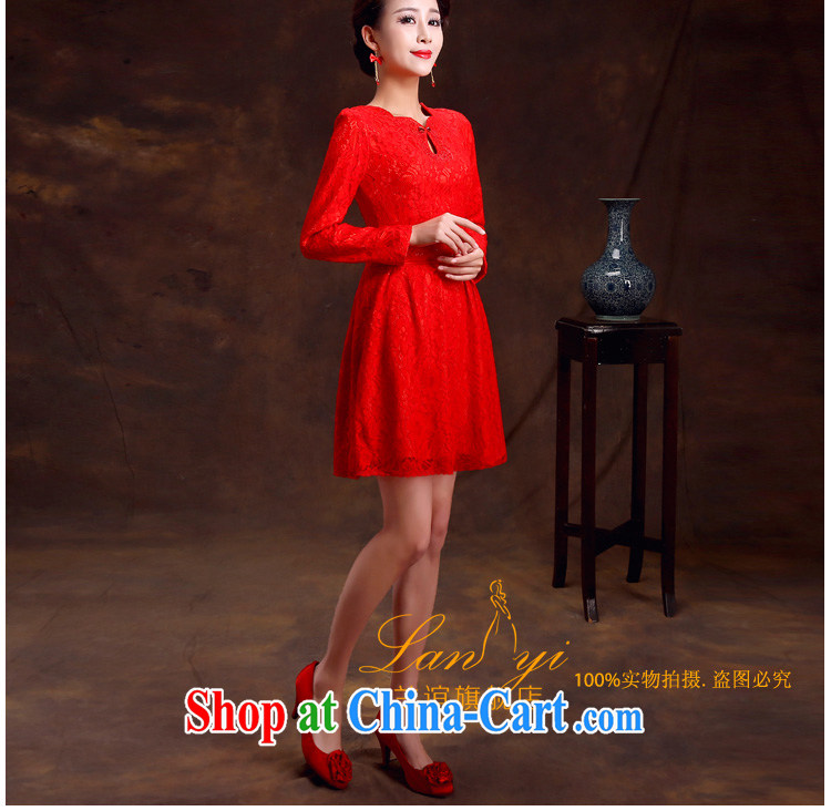 Friends, bride toast wedding cheongsam dress retro improved fashion cheongsam dress Red Spring Chinese wedding dress quality assurance, the ceremony pictures, price, brand platters! Elections are good character, the national distribution, so why buy now enjoy more preferential! Health