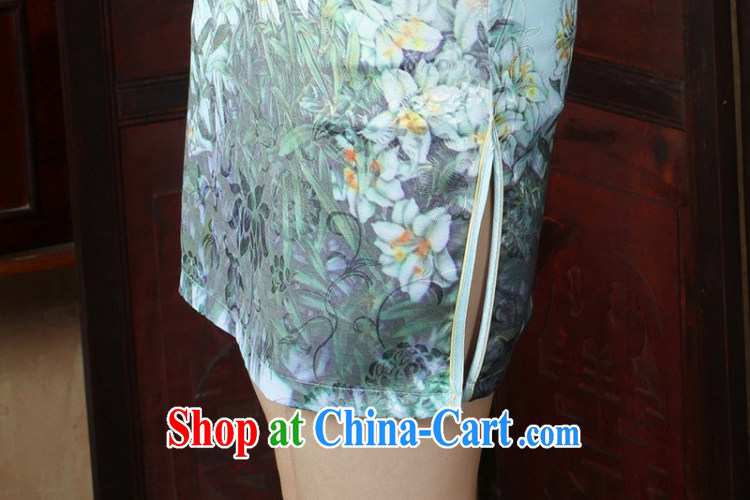 Bill's new clothes antique Chinese qipao, for a tight stamp beauty short cheongsam dress in figure 2 XL pictures, price, brand platters! Elections are good character, the national distribution, so why buy now enjoy more preferential! Health