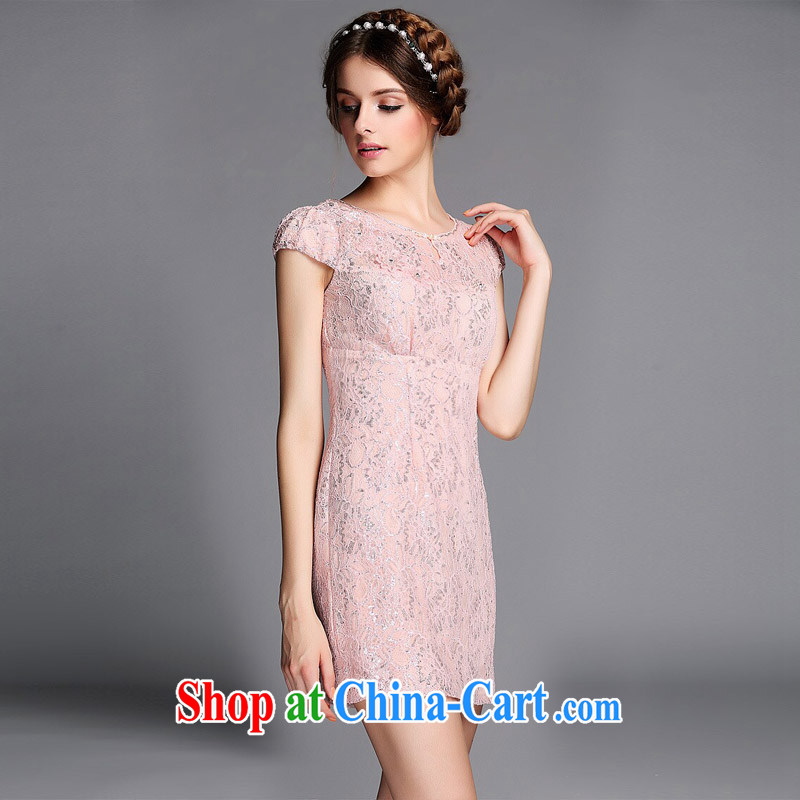 Light (at the end QM) Improved fashion round for the Pearl River Delta (PRD lace Openwork is not the Lao short cheongsam XWGQF 140,605 picture color XXL, shallow end (QM), shopping on the Internet