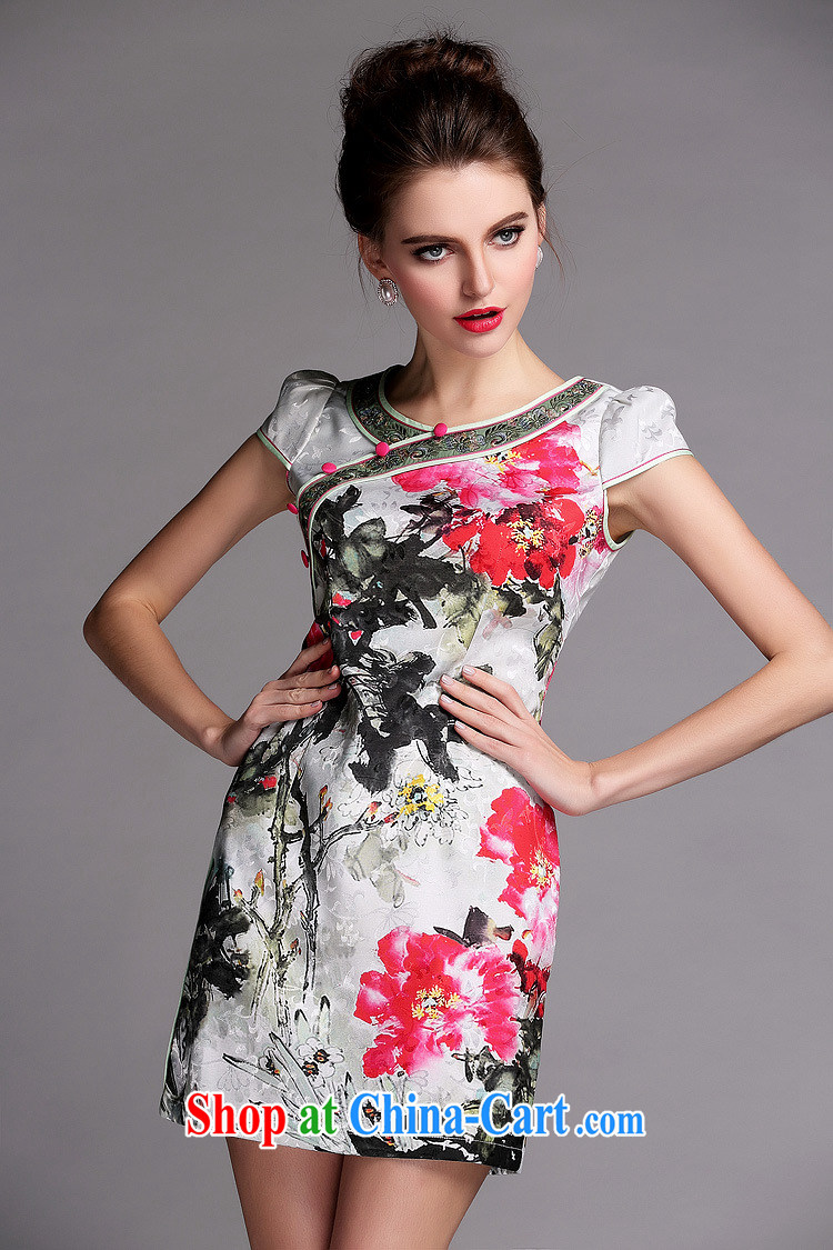 Shallow end (QM) the improvement of modern wind cheongsam dress XWFQF 140,509 picture color XXL pictures, price, brand platters! Elections are good character, the national distribution, so why buy now enjoy more preferential! Health