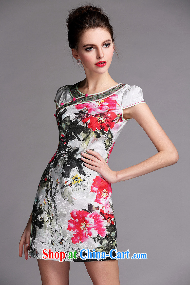 Shallow end (QM) the improvement of modern wind cheongsam dress XWFQF 140,509 picture color XXL pictures, price, brand platters! Elections are good character, the national distribution, so why buy now enjoy more preferential! Health