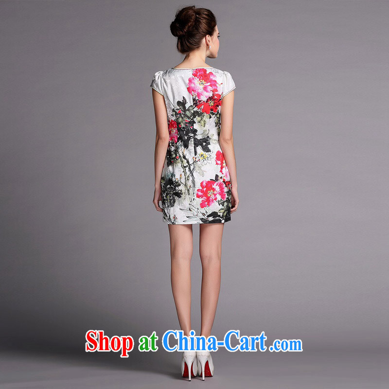Light (at the end QM) the improvement of modern wind cheongsam dress XWFQF 140,509 picture color XXL, shallow end (QM), shopping on the Internet
