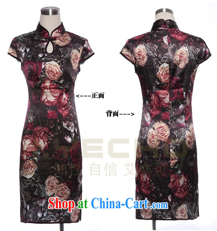 Light (at the end) QM silk stylish improved cheongsam summer short, antique Chinese qipao XWG picture color XXL pictures, price, brand platters! Elections are good character, the national distribution, so why buy now enjoy more preferential! Health