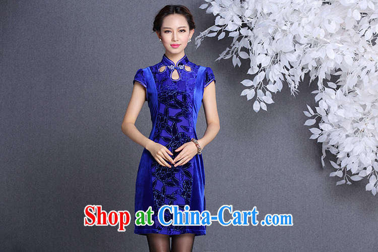 Shallow end (QM) Modern improved retro wool stitching short-sleeved short cheongsam XWGQF 1309 - 12 photo color XXL pictures, price, brand platters! Elections are good character, the national distribution, so why buy now enjoy more preferential! Health