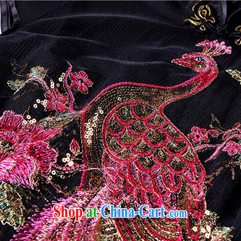 Light (at the end QM) Improved Stylish retro Web yarn embroidery cheongsam XWGQF 13 - 6089 photo color L, light (at the end) QM, shopping on the Internet