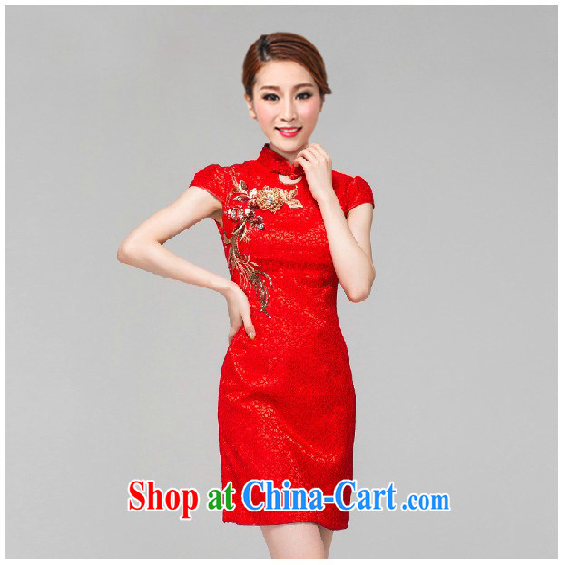 The butterfly Diane red bridal dresses wedding toast clothing retro embroidery take short improved cheongsam-Noble red XL pictures, price, brand platters! Elections are good character, the national distribution, so why buy now enjoy more preferential! Health