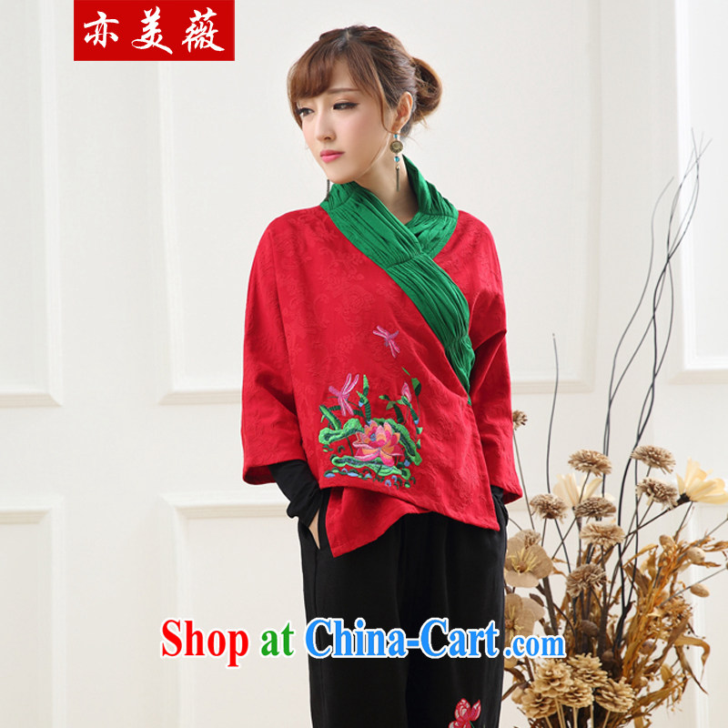 Also the US Ms Audrey EU spring 2015 new retro Ethnic Wind leave two spell scarf shawl jacket red, code, and also the American Ms Audrey EU Yuet-mee, GARMENT), shopping on the Internet