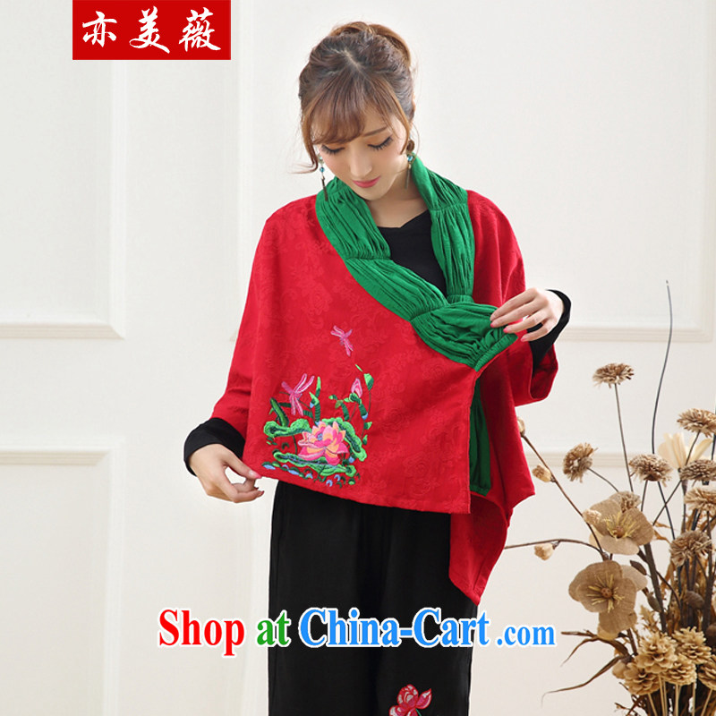 Also the US Ms Audrey EU spring 2015 new retro Ethnic Wind leave two spell scarf shawl jacket red, code, and also the American Ms Audrey EU Yuet-mee, GARMENT), shopping on the Internet