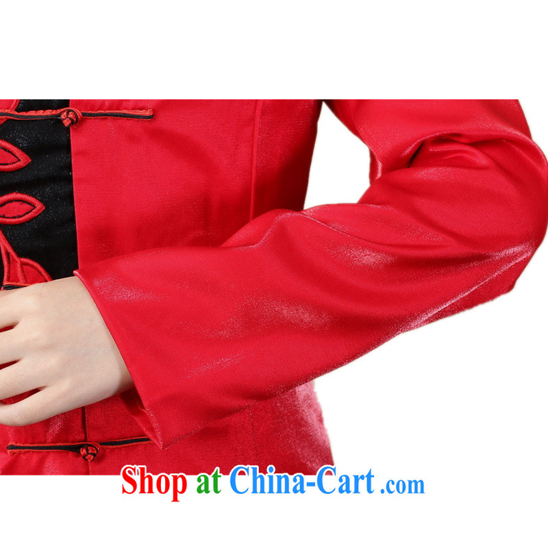 Carl Bildt, spring and stylish new products Chinese T-shirt jacket, collar stitching young mothers with single-buckle Tang jackets - A #3 XL, Bill Gates, and, shopping on the Internet