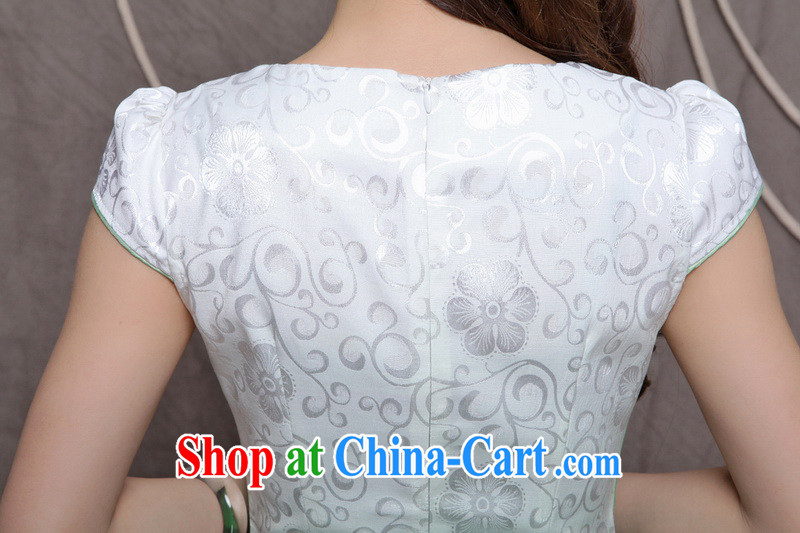 Flowers, bow embroidered cheongsam high-end ethnic wind and stylish Chinese qipao dress VA R 033 9906 green XL pictures, price, brand platters! Elections are good character, the national distribution, so why buy now enjoy more preferential! Health