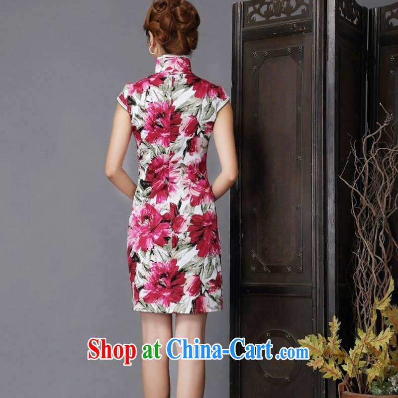 spend on disc New floral cheongsam-style improved Chinese qipao G R 671 4449 XL suit, flower, Butterfly (HUA YUE DIE), shopping on the Internet