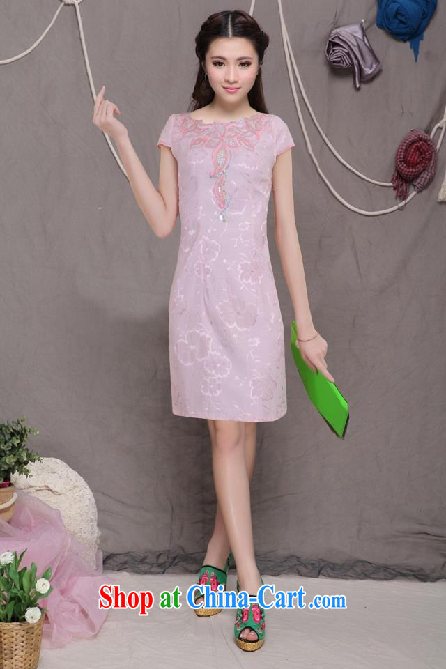 Take dish, new, Retro Beauty Fashion improved cheongsam dresses daily dress G R 671 6073 light yellow XL pictures, price, brand platters! Elections are good character, the national distribution, so why buy now enjoy more preferential! Health