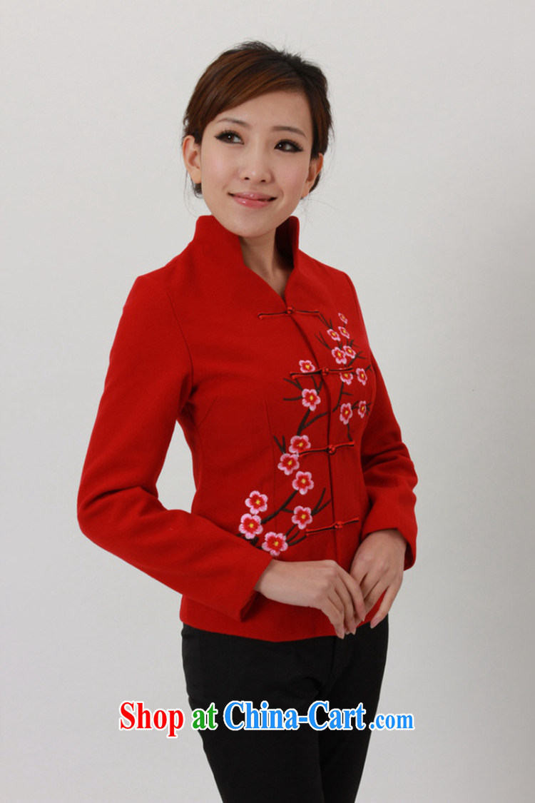 Carl Bildt, spring and stylish new female Chinese T-shirt, collar embroidered hair beauty so young mothers with Tang jackets - A black 2 XL pictures, price, brand platters! Elections are good character, the national distribution, so why buy now enjoy more preferential! Health