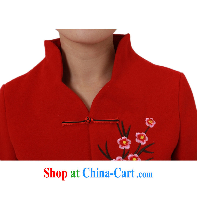 Carl Bildt, spring and stylish new ladies Chinese T-shirt, collar embroidered hair beauty so young mothers with Tang jackets - A black 2 XL, Bill Gates, and shopping on the Internet