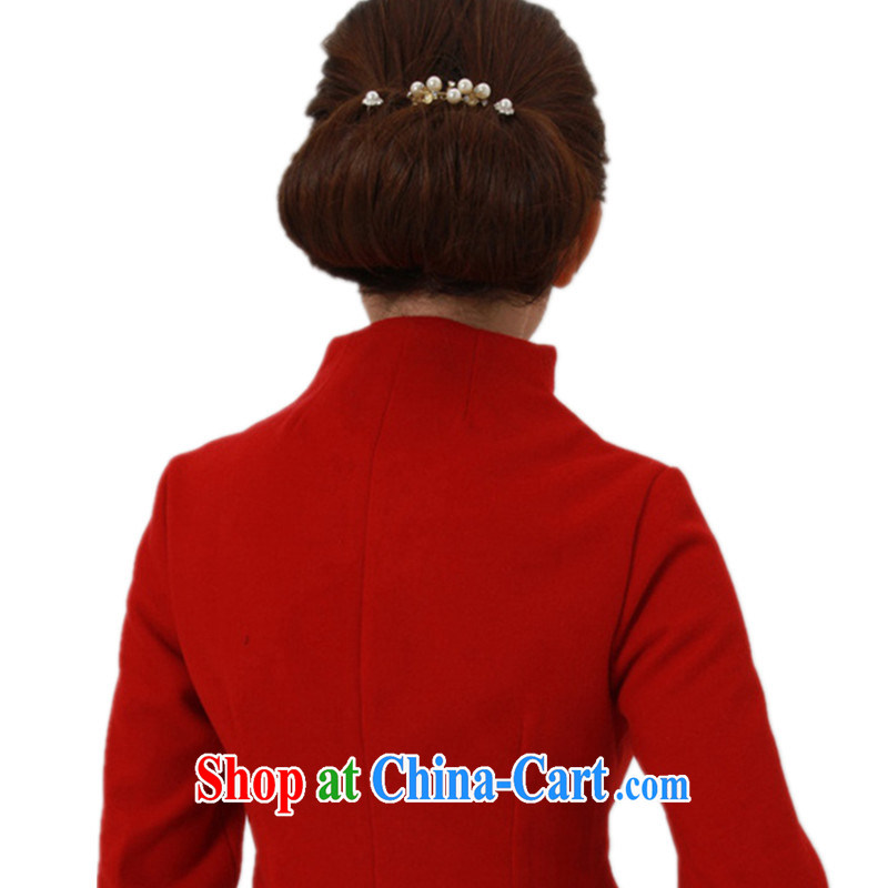 Carl Bildt, spring and stylish new ladies Chinese T-shirt, collar embroidered hair beauty so young mothers with Tang jackets - A black 2 XL, Bill Gates, and shopping on the Internet