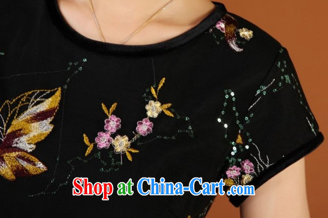 Kim Hyun-chae, 2015 new dresses Ethnic Wind embroidery fancy European root yarn Silk Dresses female black XXXL pictures, price, brand platters! Elections are good character, the national distribution, so why buy now enjoy more preferential! Health