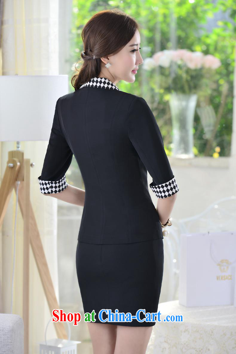 2015 spring and summer new grid in Ms. cuff suits professional women suits welcome you to order 805 * Black + skirt $104 XXXL pictures, price, brand platters! Elections are good character, the national distribution, so why buy now enjoy more preferential! Health