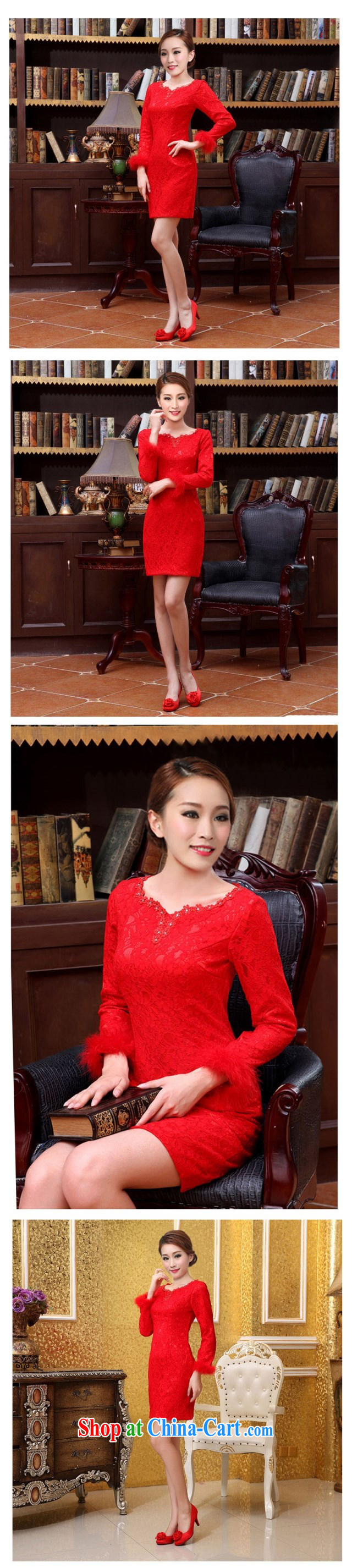 Kim Hyun-chae, 2015 bridal wedding dress retro improved stylish summer short, red bows clothes qipao cheongsam dress red short-sleeved shirt XXL pictures, price, brand platters! Elections are good character, the national distribution, so why buy now enjoy more preferential! Health