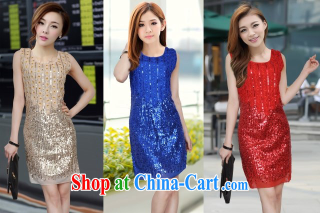 Kim Hyun-chae, 2015 New American and European Big dresses dresses short skirt dress package and skirt blue are code pictures, price, brand platters! Elections are good character, the national distribution, so why buy now enjoy more preferential! Health