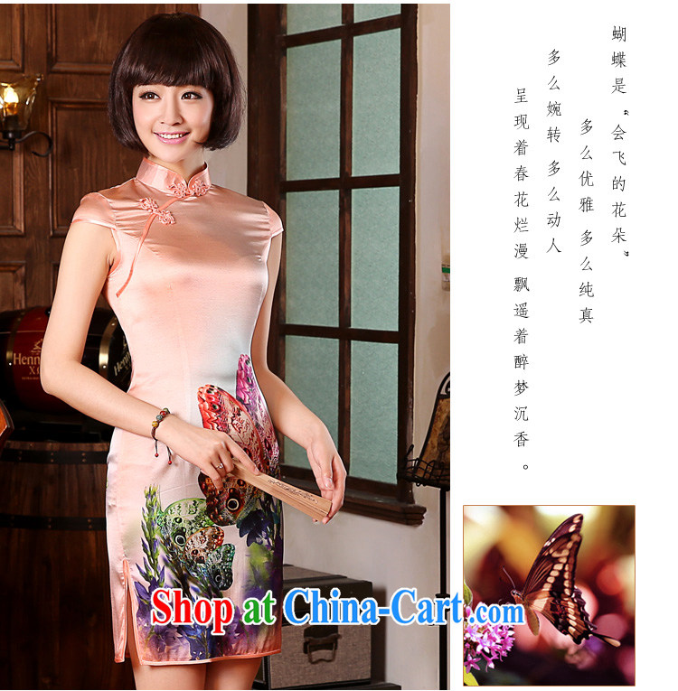 pro-am summer 2015 new upscale sauna silk silk retro ethnic wind beauty short cheongsam dress short-sleeved M - waist 73 CM pictures, price, brand platters! Elections are good character, the national distribution, so why buy now enjoy more preferential! Health