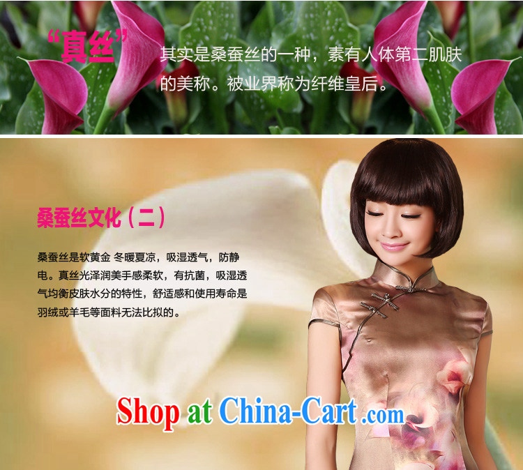 The pro-am 2015 as soon as possible new daily sauna silk Natural silk summer retro beauty short cheongsam dress short-sleeved 2XL pictures, price, brand platters! Elections are good character, the national distribution, so why buy now enjoy more preferential! Health