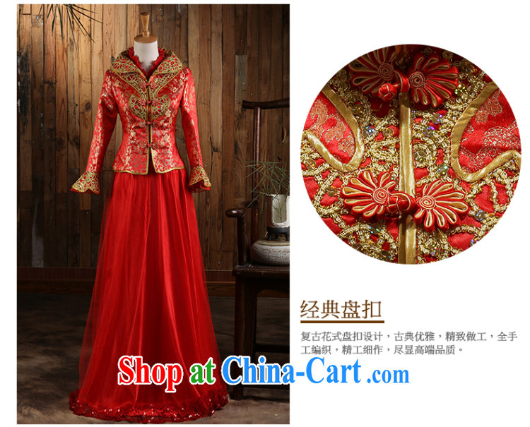 Non-you are not married 2014 new bride toast service beauty red winter clothes wedding dresses long Chinese Dress red 2 XL pictures, price, brand platters! Elections are good character, the national distribution, so why buy now enjoy more preferential! Health