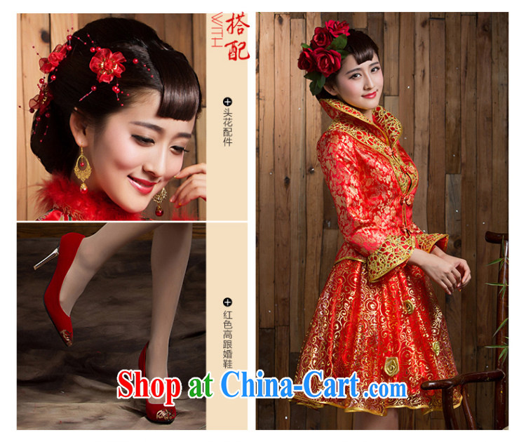 Non-you are not married 2014 new bridal wedding dresses autumn red 7 cuff short wedding toast winter clothing red 2 XL pictures, price, brand platters! Elections are good character, the national distribution, so why buy now enjoy more preferential! Health
