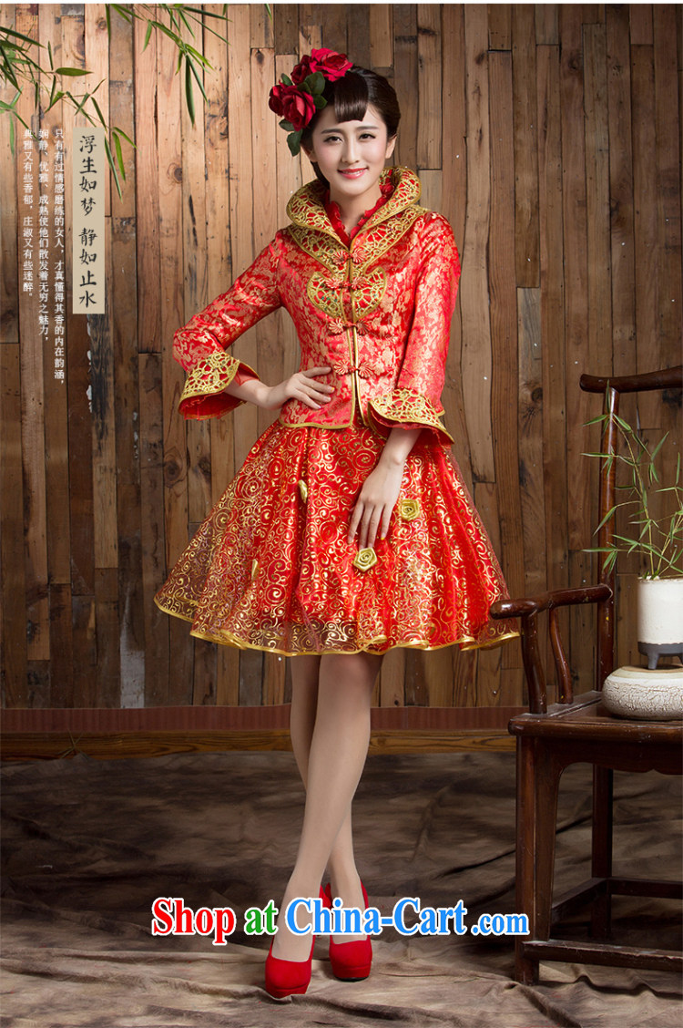 Non-you are not married 2014 new bridal wedding dresses autumn red 7 cuff short wedding toast winter clothing red 2 XL pictures, price, brand platters! Elections are good character, the national distribution, so why buy now enjoy more preferential! Health