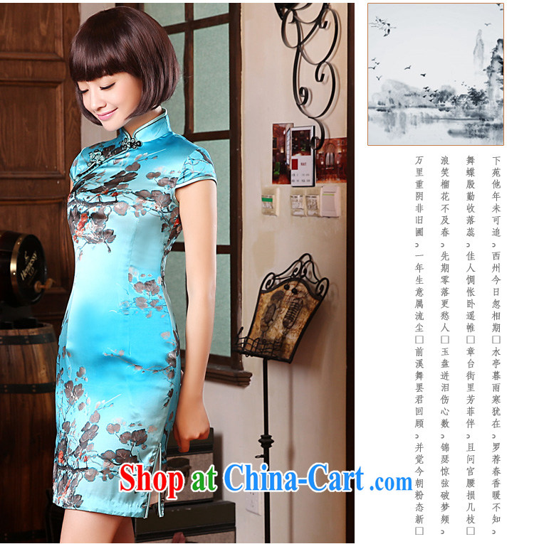 The pro-am 2015 as soon as possible new summer day retro improved sauna silk stylish short Silk Cheongsam dress short-sleeved S - waist 67 CM pictures, price, brand platters! Elections are good character, the national distribution, so why buy now enjoy more preferential! Health