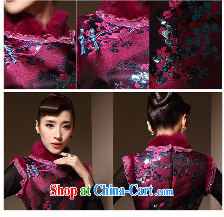 The CYD HO Kwun Tong' Purple welcomes improved stylish dresses women 2015 winter new stylish warm hair collar Chinese short QM 3933 dark red XL pictures, price, brand platters! Elections are good character, the national distribution, so why buy now enjoy more preferential! Health