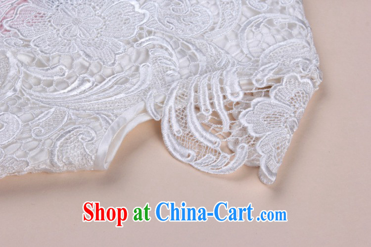 Take the spring and summer cheongsam dress Chinese, for high-end imported water-soluble lace dresses retro bows short cheongsam dress white S pictures, price, brand platters! Elections are good character, the national distribution, so why buy now enjoy more preferential! Health