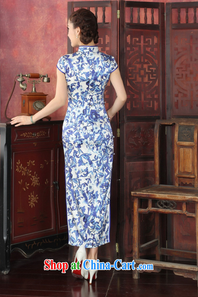 Take the 2015 spring and summer dress cheongsam Chinese, DOS SANTOS for silk banquet long cheongsam qipao annual Silk Cheongsam long 1023 #2 XL pictures, price, brand platters! Elections are good character, the national distribution, so why buy now enjoy more preferential! Health