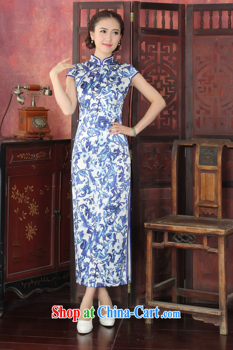 Bin Laden smoke 2015 spring and summer clothes cheongsam Chinese, DOS SANTOS for silk banquet long cheongsam qipao annual Silk Cheongsam long 1023 #2 XL pictures, price, brand platters! Elections are good character, the national distribution, so why buy now enjoy more preferential! Health