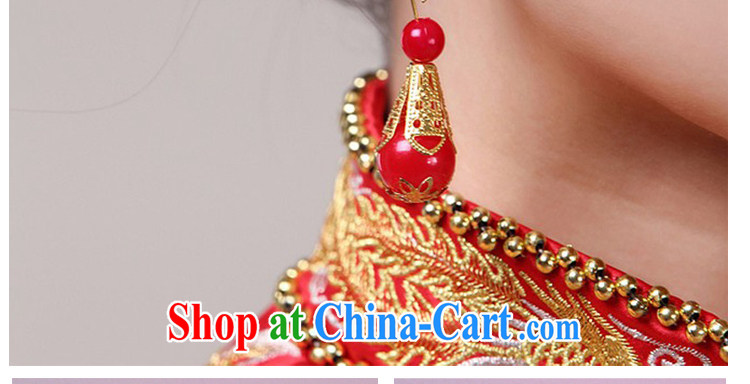 (Quakers, bridal cheongsam dress with red retro earrings Chinese class, HI field earrings hi field earrings pictures, price, brand platters! Elections are good character, the national distribution, so why buy now enjoy more preferential! Health