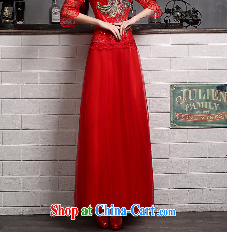 robes bows Service Bridal Fashion 2015 new summer wedding dresses long, long-sleeved, Seo Chinese wedding dress red XXL (3 day shipping) pictures, price, brand platters! Elections are good character, the national distribution, so why buy now enjoy more preferential! Health