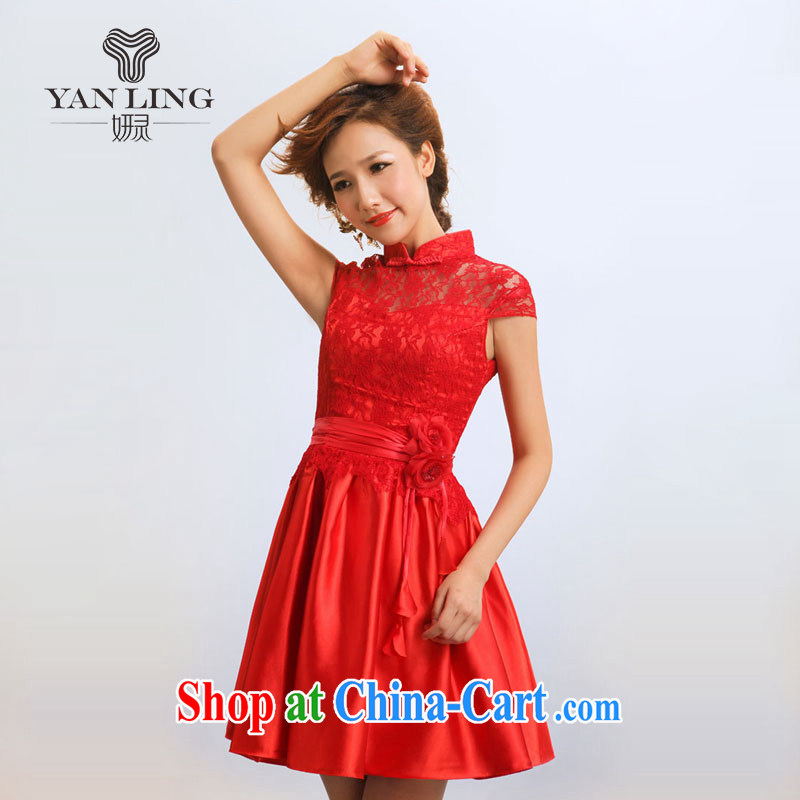 2015 stylish new outfit short, improved and stylish summer bride presided over his robes red XL, her spirit, and that, on-line shopping
