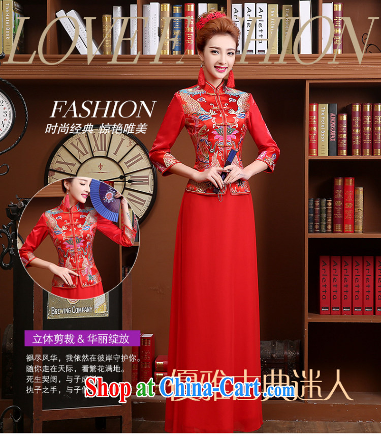 wedding dresses bridal toast clothing summer 2015 new stylish Chinese cultivating long-sleeved red dress female Red XXL pictures, price, brand platters! Elections are good character, the national distribution, so why buy now enjoy more preferential! Health