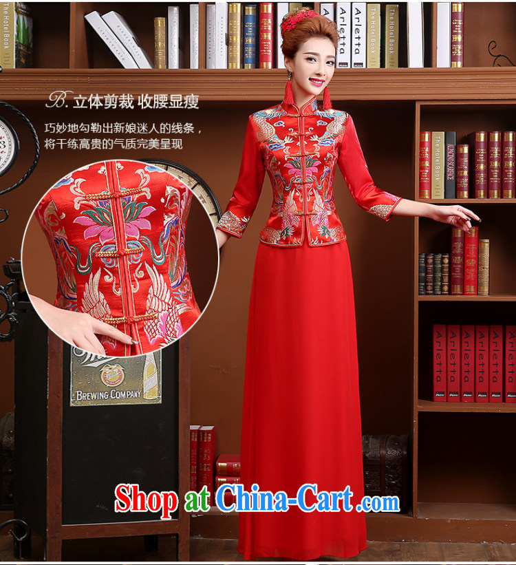 wedding dresses bridal toast clothing summer 2015 new stylish Chinese cultivating long-sleeved red dress female Red XXL pictures, price, brand platters! Elections are good character, the national distribution, so why buy now enjoy more preferential! Health